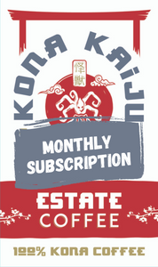 Monthly Subscription ($40.50) 14oz Kona Kaiju Coffee